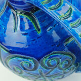 large italian mid century italica ars jug VASE jug rimini blue glaze