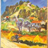 Oil on canvas landscape of Provence