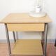 Bedside table in formica imitation wood / vintage 60s-70s