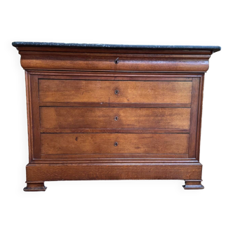 Louis Philippe period chest of drawers in oak