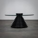 Table basse sculpturale italienne postmoderne rare, années 1980