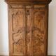 Antique Bressan wardrobe in carved wood