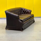 Canapé 3 places Chesterfield des années 1980