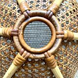 Rattan lampshade and canning to hang