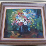 Painting, champs fleurs