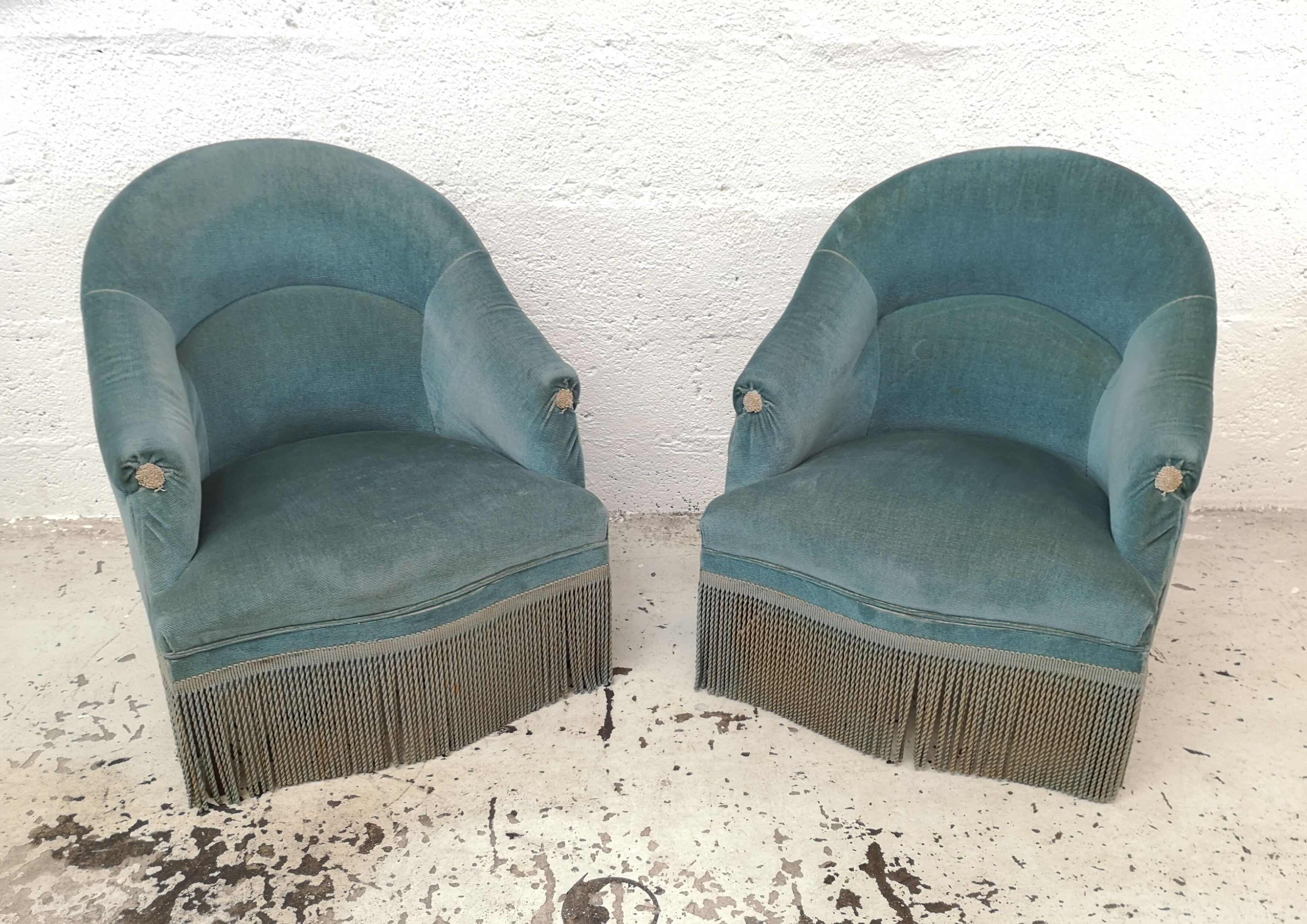 Pair of armchairs blue