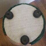 Pouf with canvas patterns