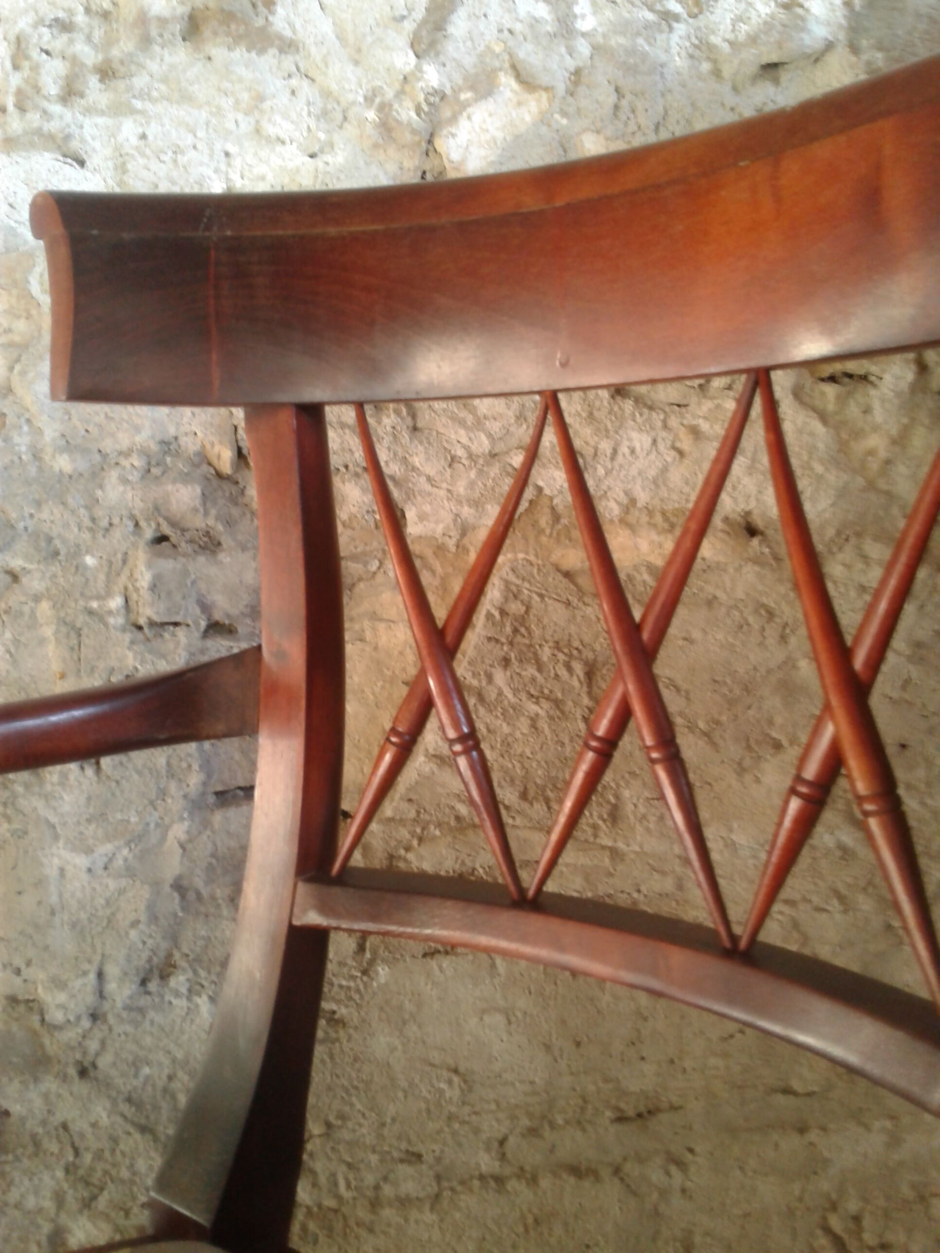 English colonial armchair in mahogany