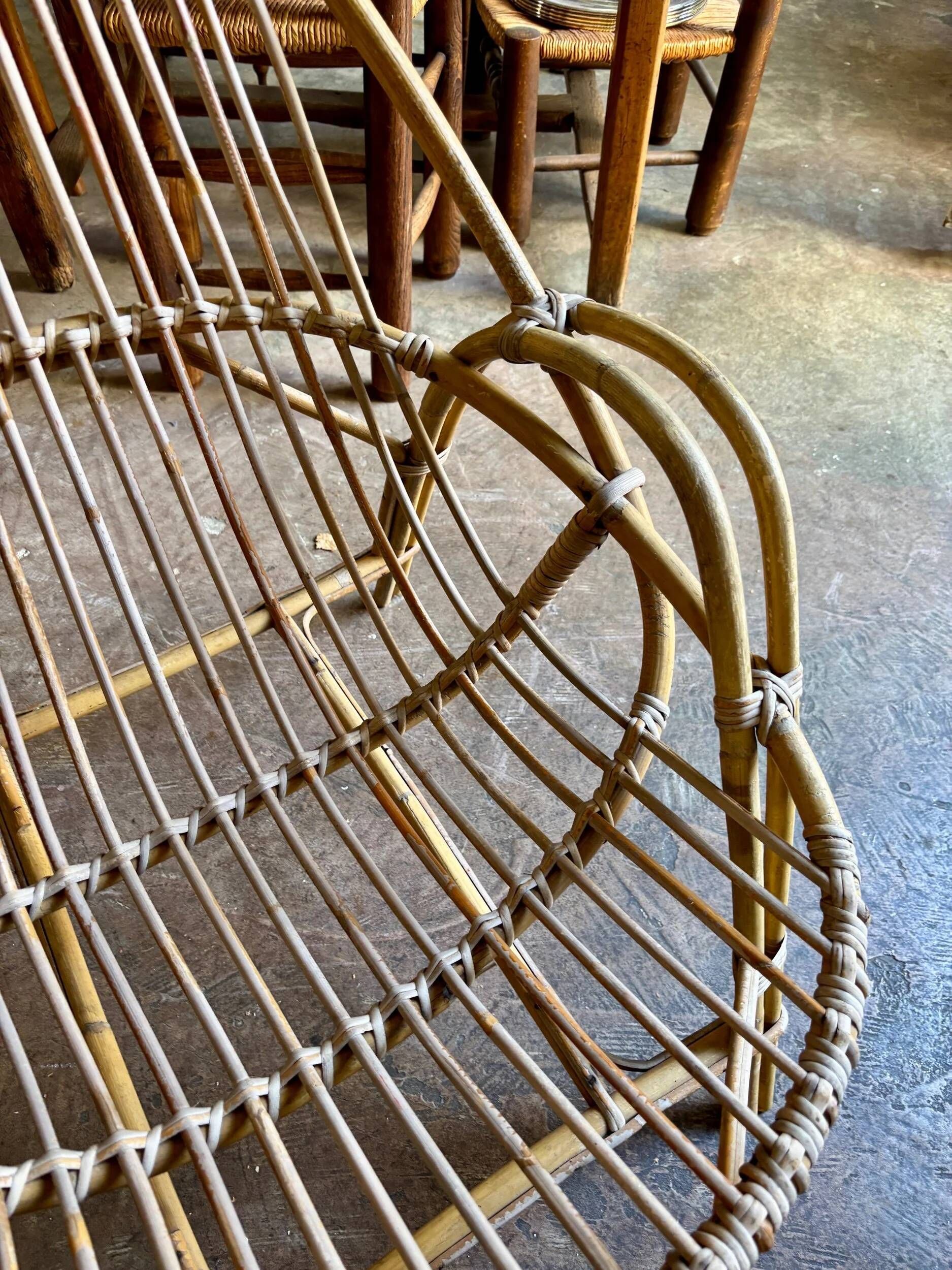 1960s rattan armchair no. 2