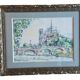Fraye André Watercolour Notre Dame de Paris View from the Quays of the Seine XXth