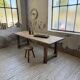 Table de ferme travail pin 1950 220cm