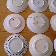 Set of 12 different dessert plates