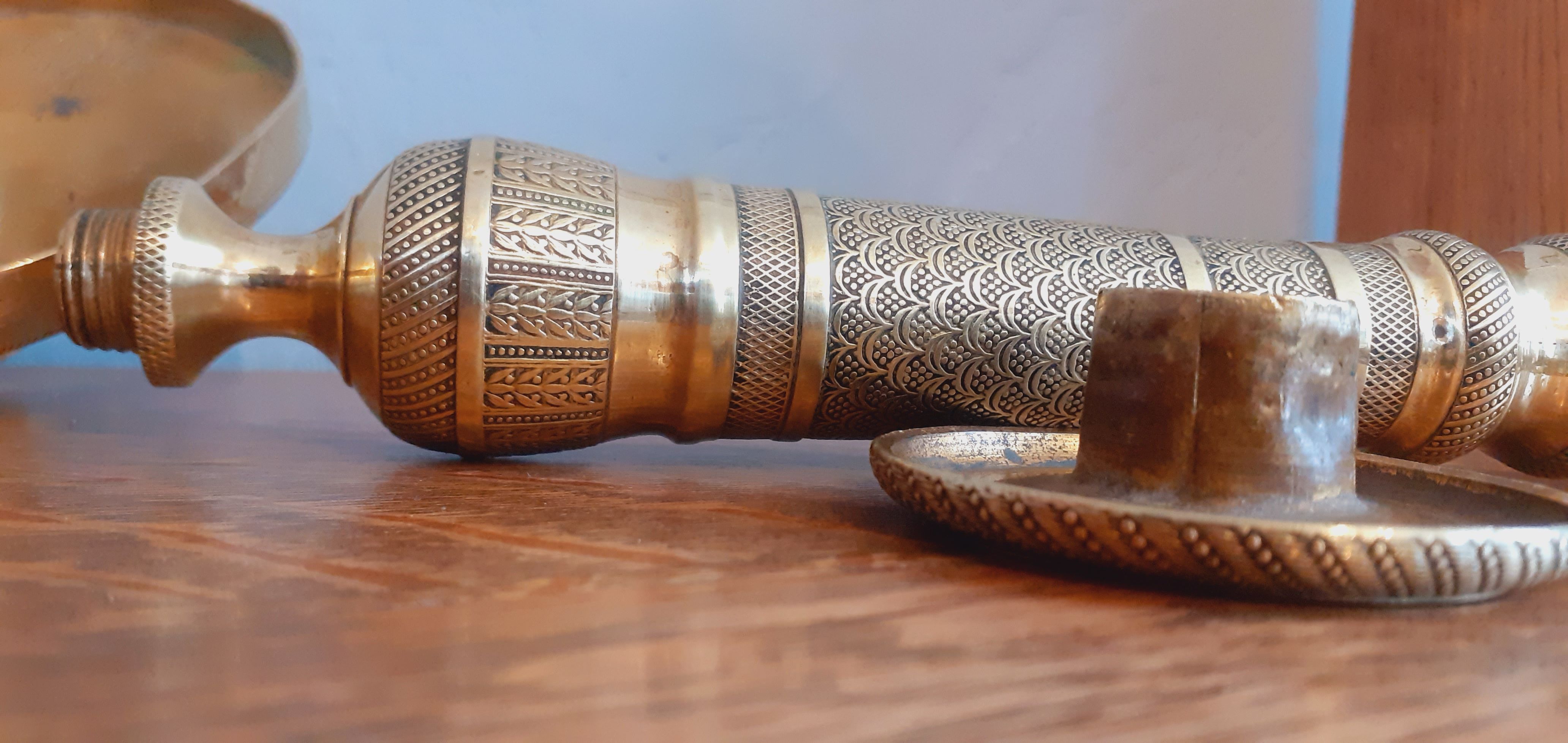 Bronze candle holder of the Directoire period late eighteenth century