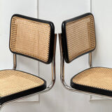 Pair of black B32 Cesca chairs