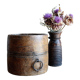 Old wooden pot