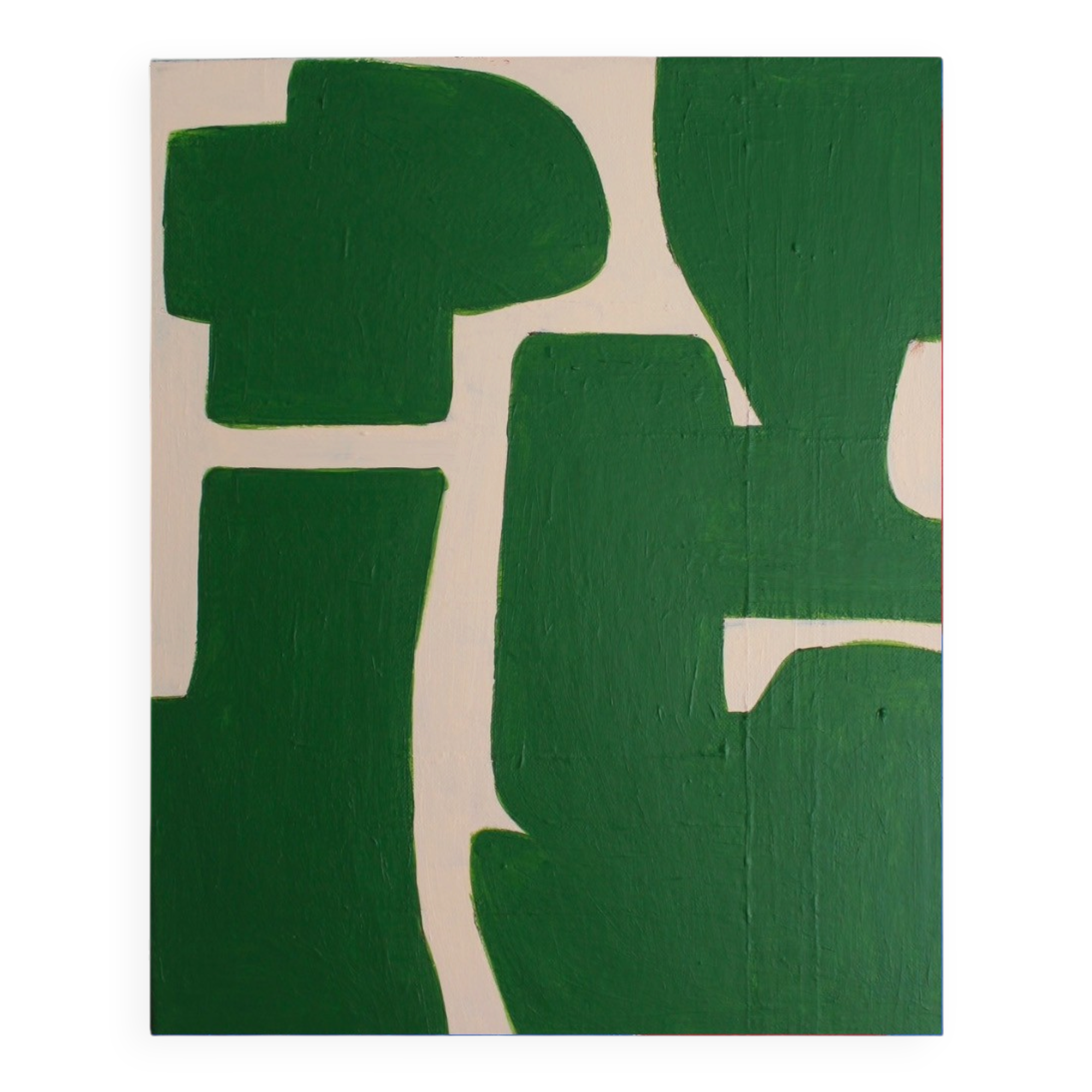 Art abstrait organique vert