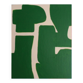 Organic abstract art green no 2