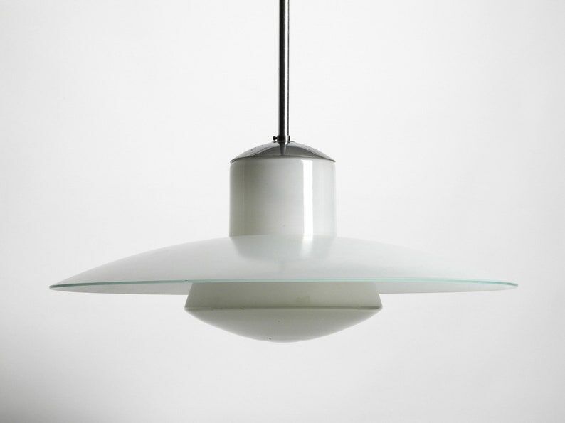 Pendant lamp opaline 1930 XXL