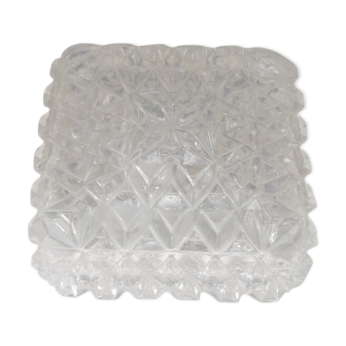 Square glass ceiling lamp vintage