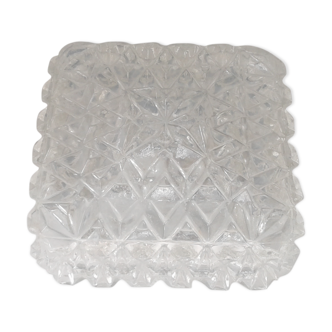 Square glass ceiling lamp vintage