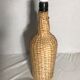 Demijohn bottle old woven wicker rattan + cove bottle vintage