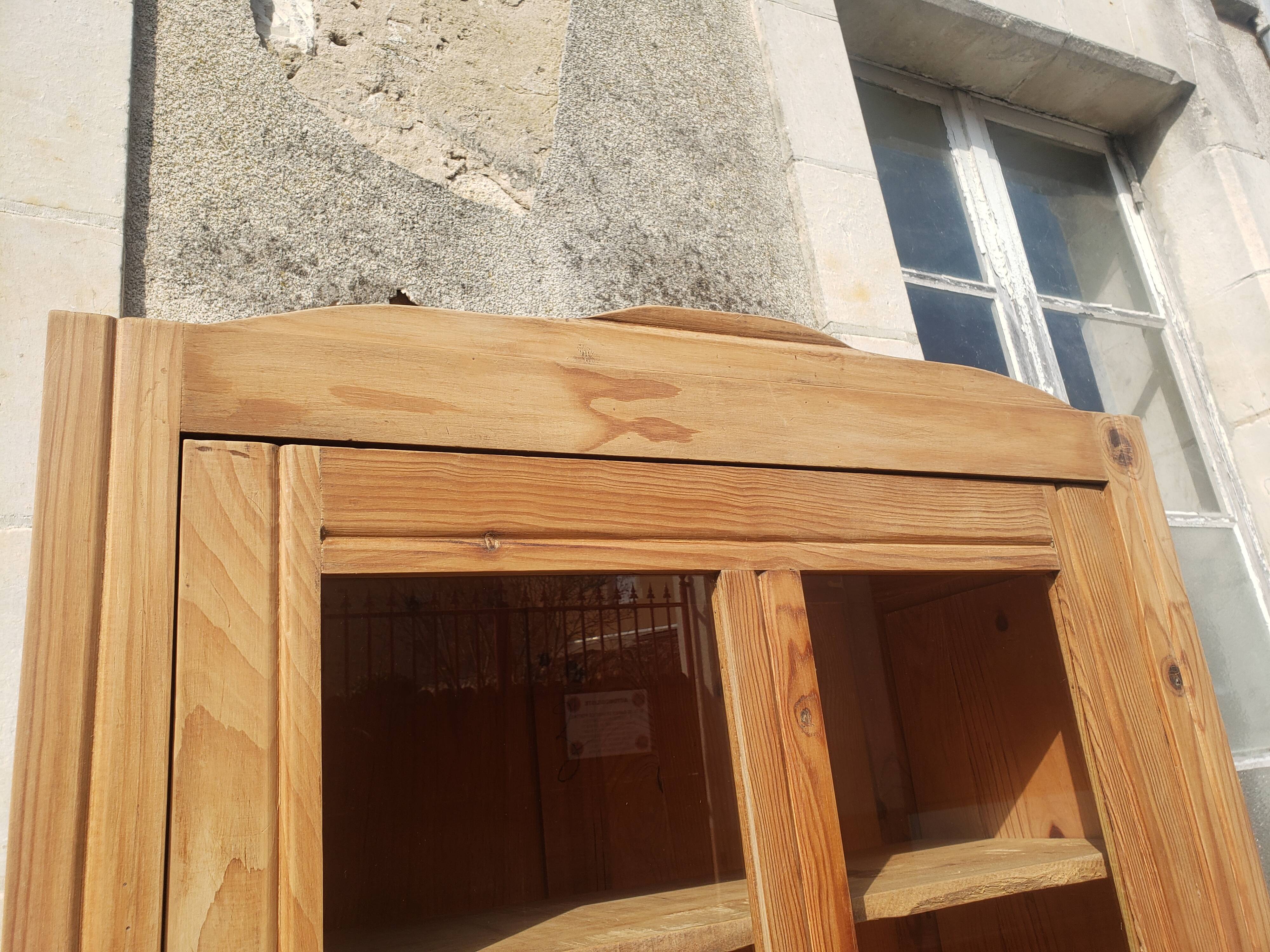 Parisian cabinet glazed raw wood