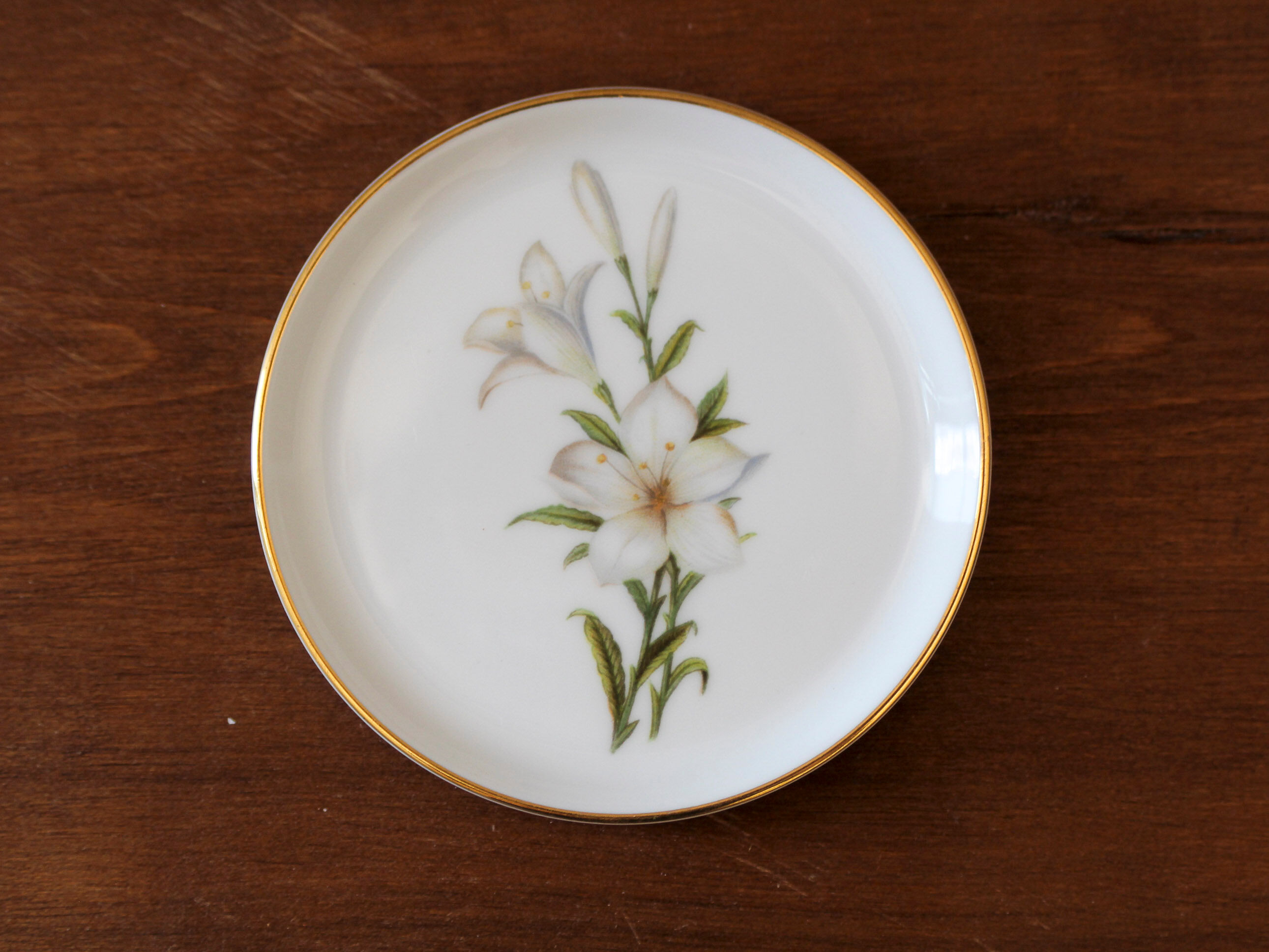 6 vintage furstenberg flower coasters