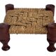 Vintage Footstool wood and rope, 1960s