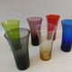 6 verres colorés