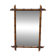 Vintage bamboo wood mirror turned colonial spirit (91 x 69 cm)
