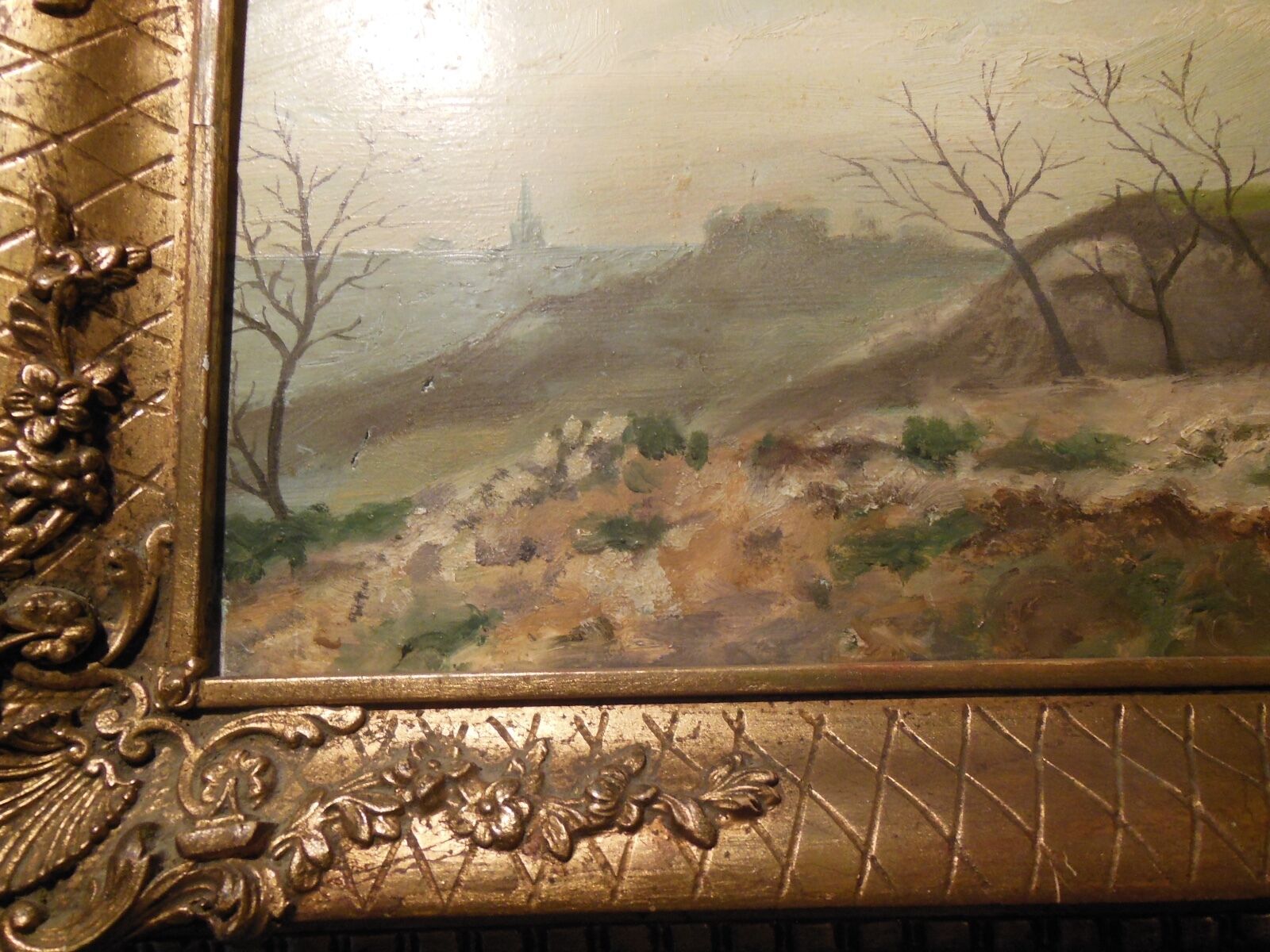 Impressionist painting, XIX-XX°s., landscape, oil on wood signed A.Hervé