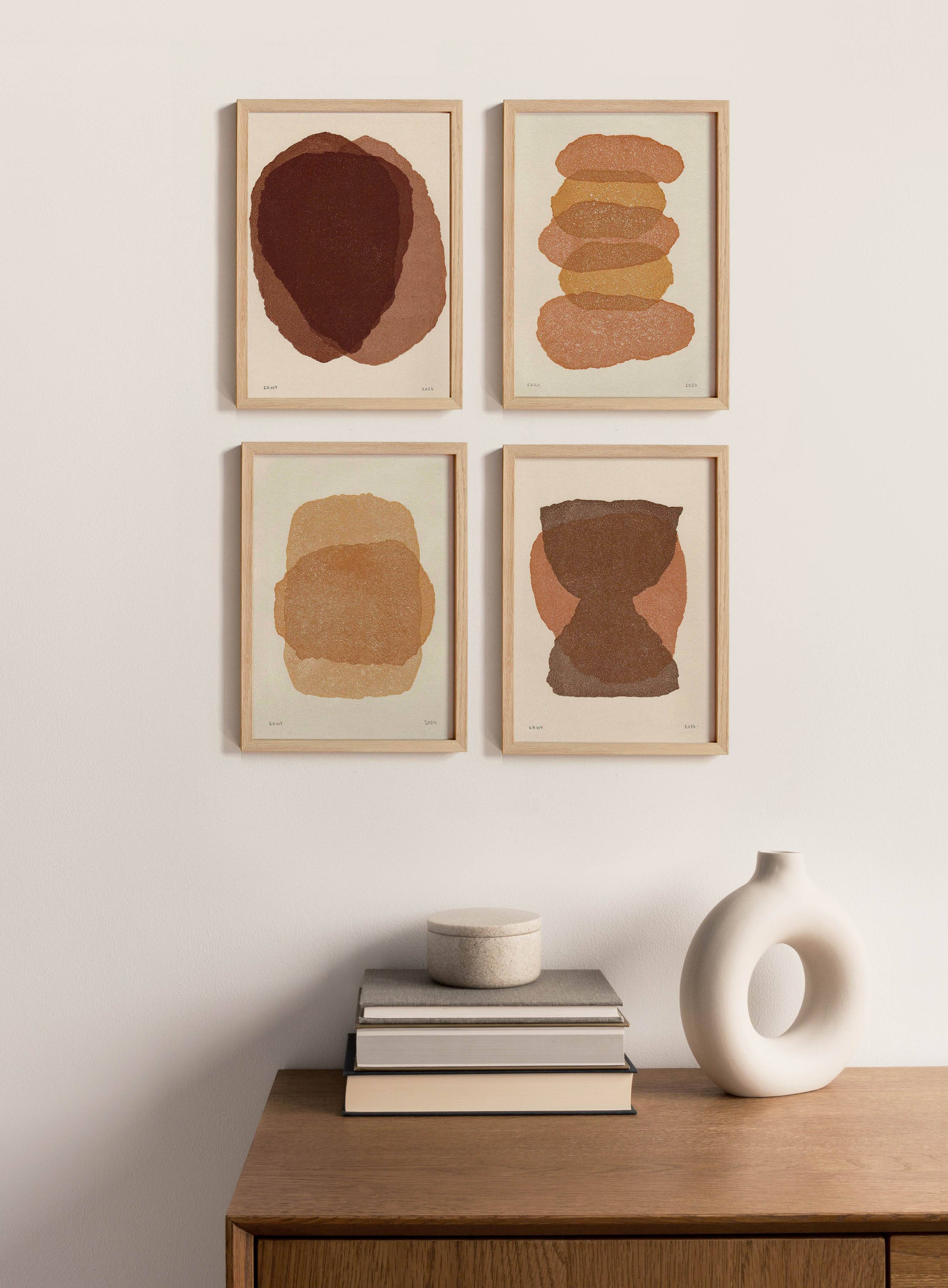 Painting on paper - rock - signed eawy