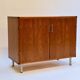 Two-door buffet in manufactured teak, two interior drawers (pastoe).