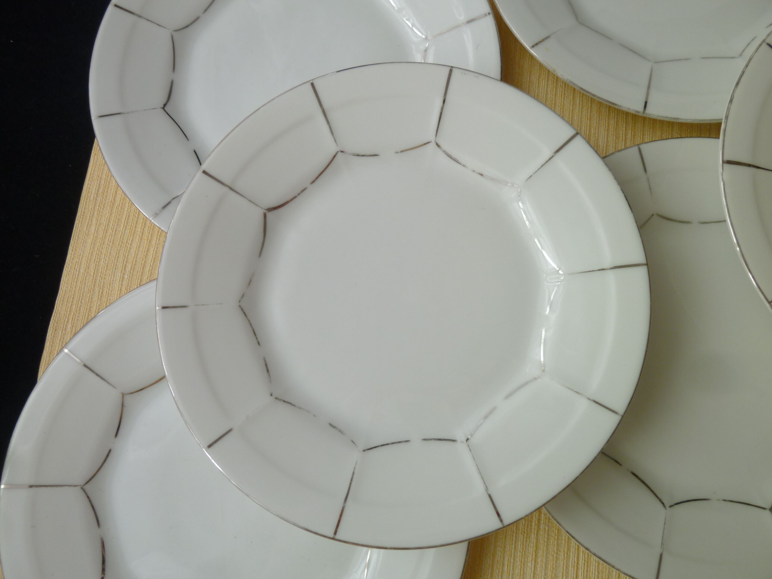 Czechoslovakia porcelain cake service Victoria China 1930s