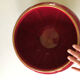 Large burgundy and gold vase