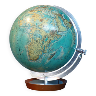 Globe terrestre vintage JRO 1970