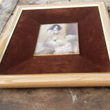 Female nude painting, Painting on copper.