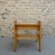 Light wood side table magazine rack