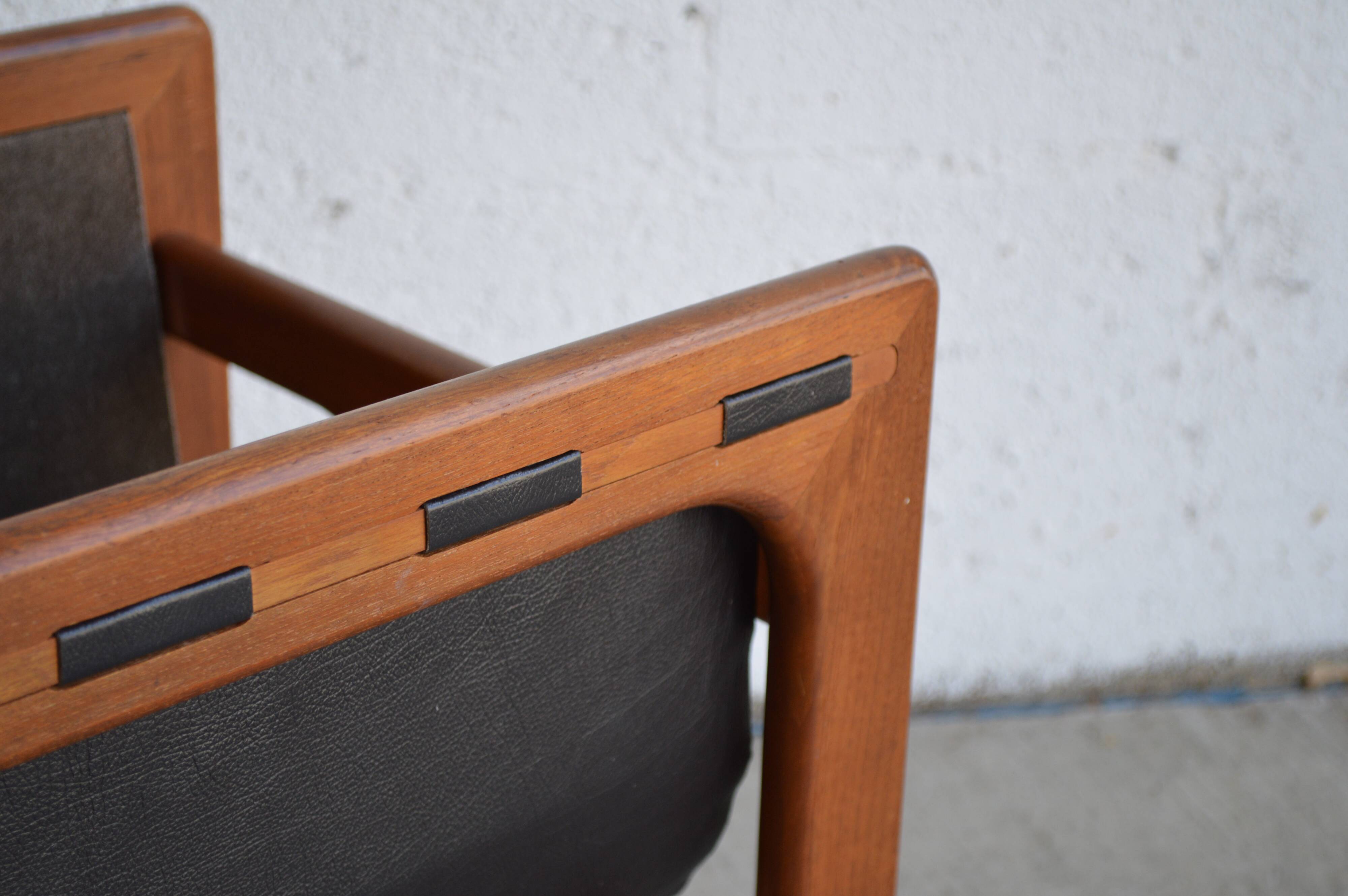 Teak magazine rack by Aksel Kjersgaard for Salin Møbler, 1960s.