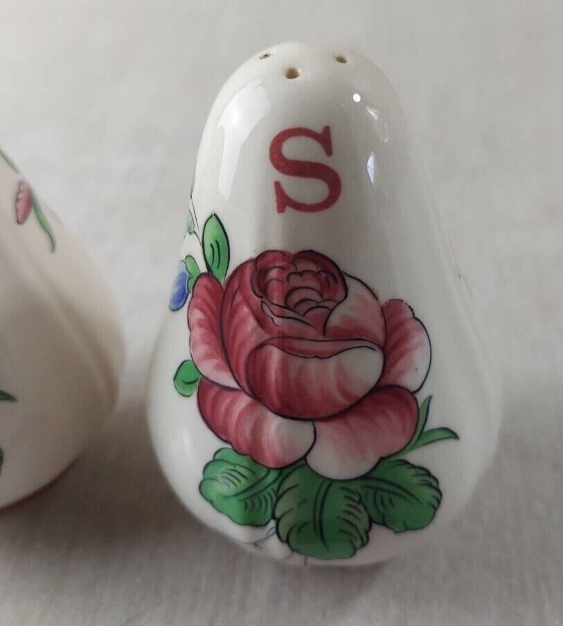 Set of 2 ceramic salt shakers, Colmar decor, from Villeroy & Boch