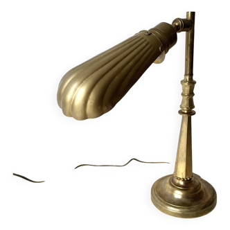 Lampe de bureau "coquillage" ancienne années 50, luminaire vintage