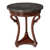 Guéridon Tripode Style Empire En Acajou à Pieds Col De Cygne