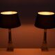 A set of Two Bronze Doric column table lamps 1960s France