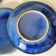 6 grandes assiettes plates en grès bleu cobalt et turquoise