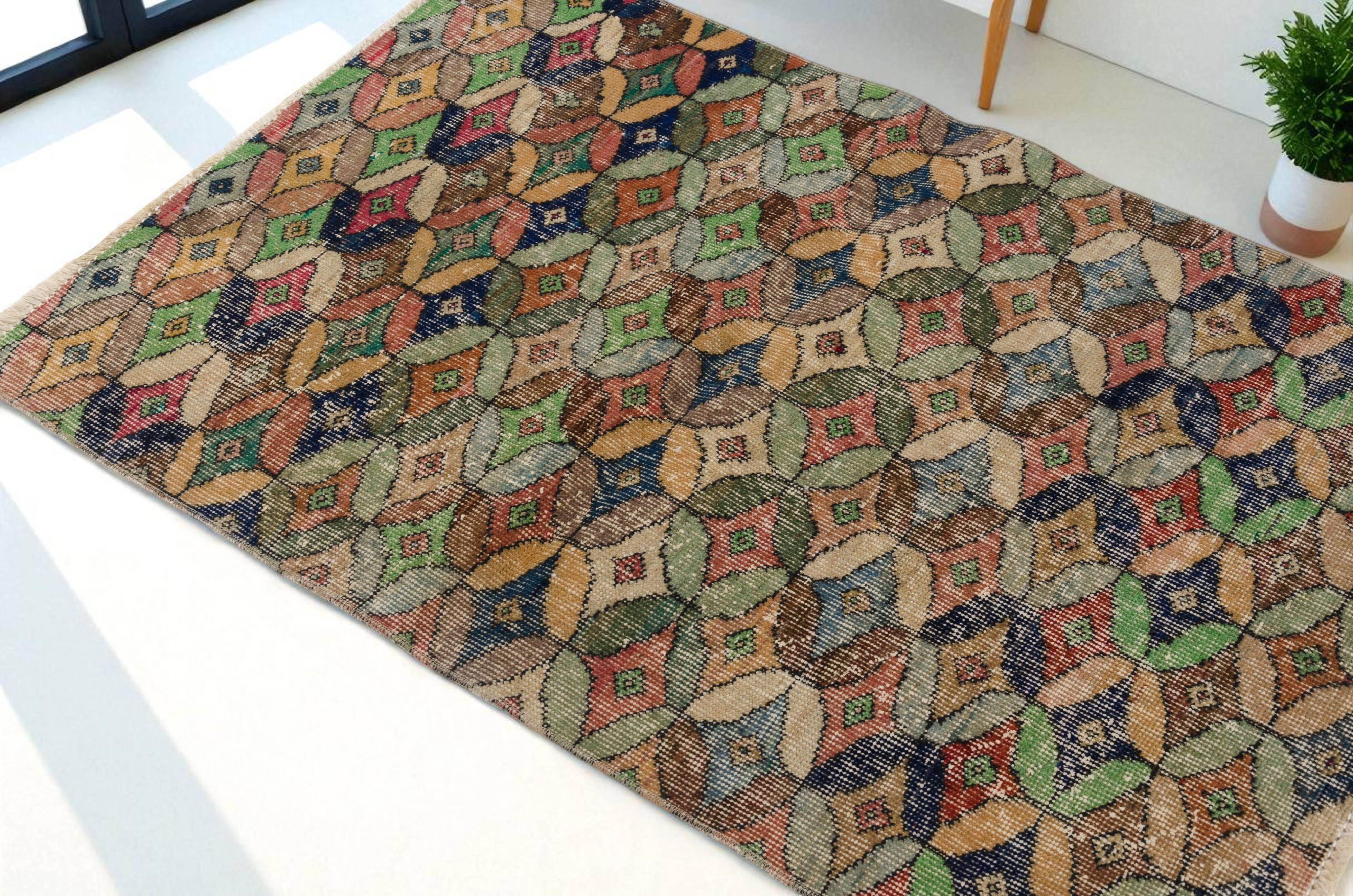 Geometric Anatolian Turkish WOOL rUG  sku1088