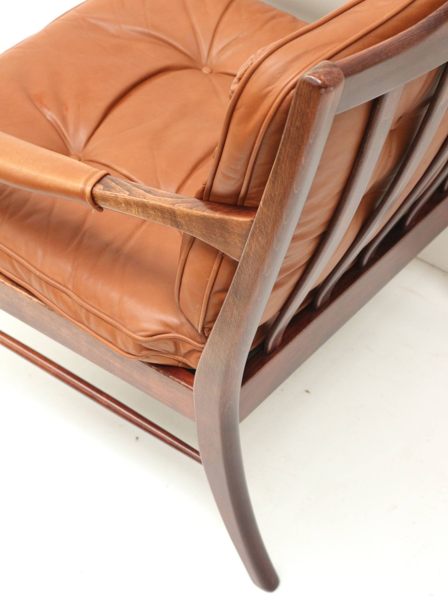 Vintage leather armchair from Ulferts Sweden made in the 1970s
