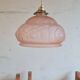 Art deco frosted glass pendant light