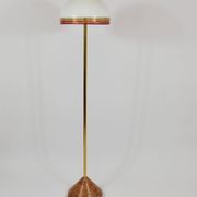 Roberto Pamio Febo floor lamp in marble, brass, and Murano glass by Leucos Italy.