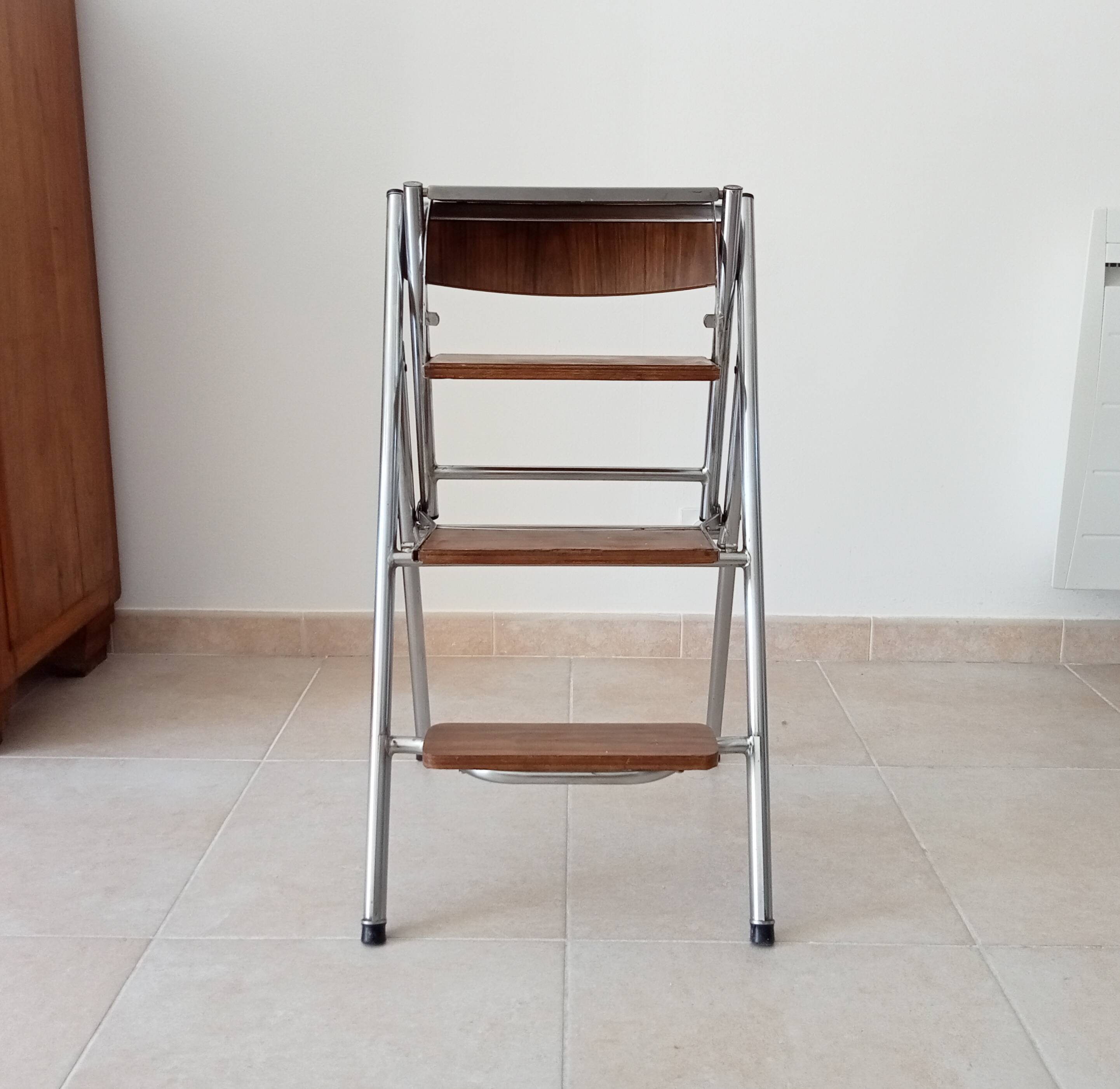 Stepladder vintage formica chair 70s/80s
