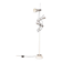Vintage floor lamp 70s chromed metal and white italian design